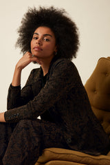 Blazer Daisy Star Jacquard Black
