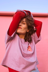Oversized Statementshirt Berry
