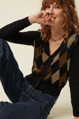 Cardigan V-Glim Black