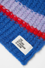 Schal Grobstrick Blue Violet Stripe