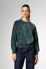 Pullover Shimmering Sports Sweatshirt Green