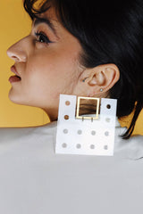 Ohrschmuck Acryl Transparent Square