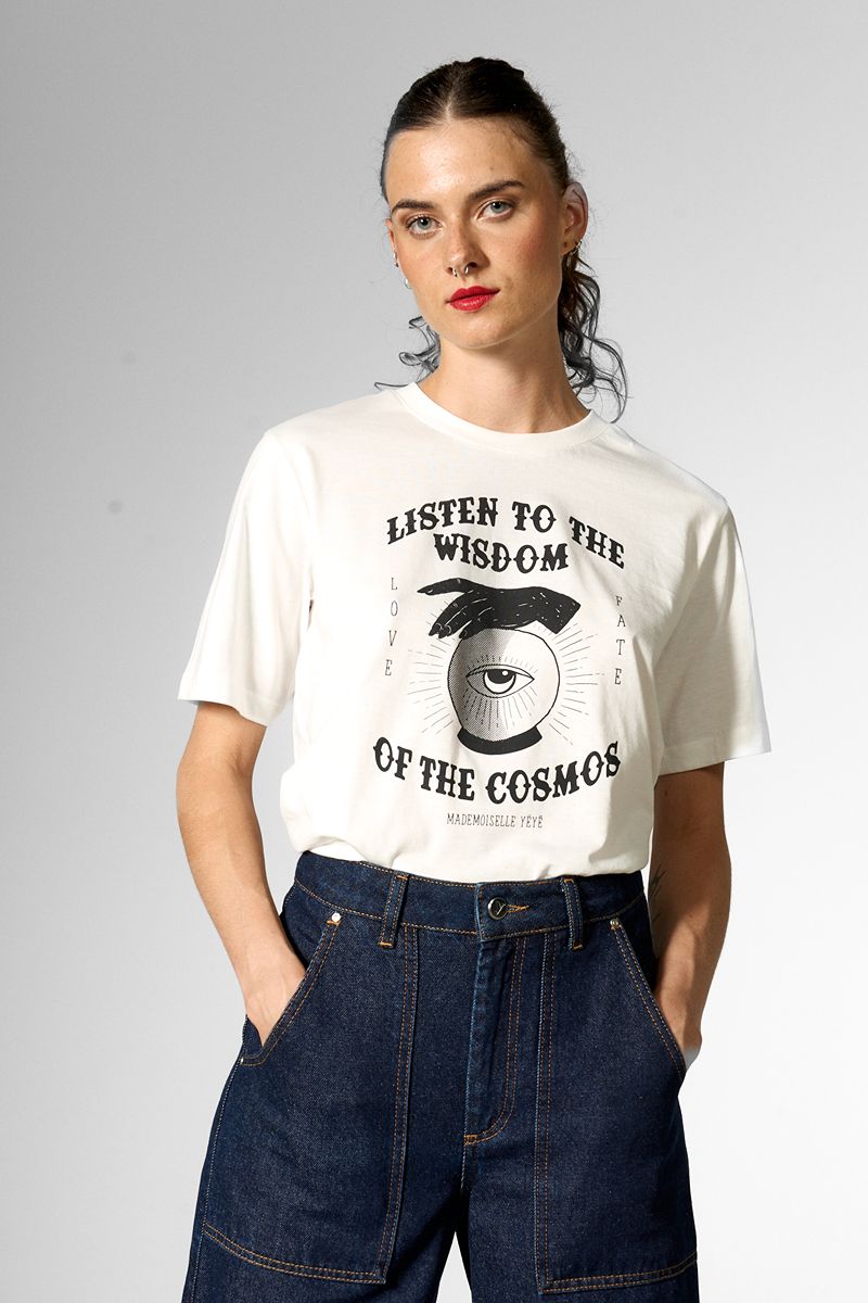 T-Shirt Wisdom GOTS White