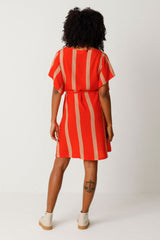 Kleid Laide Stripes Red