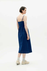 Kleid Big Seersucker Paola Navy