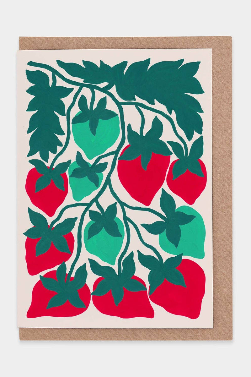 Postkarte Strawberries