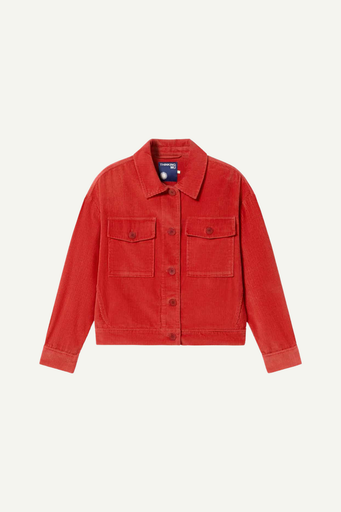 Red corduroy jacket discount