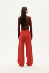 Hose Goji Corduroy Manolita Red