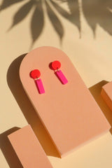 Ohrschmuck Mini Sticks Red-Pink