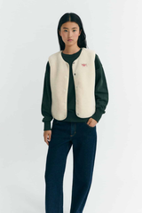 Weste Fuzz Jay Vest Ivory Ecru