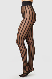 Strumpfhosen Siri Stripe Black