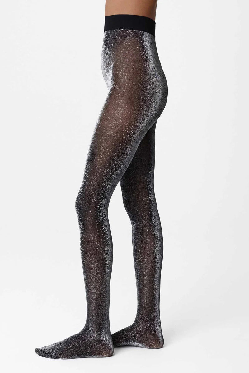 Strumpfhosen Tora Shimmery Black/Silver