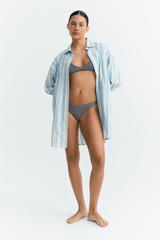 Bademode Top Seersucker Positano Orange