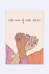 Postkarte "take care of each other"