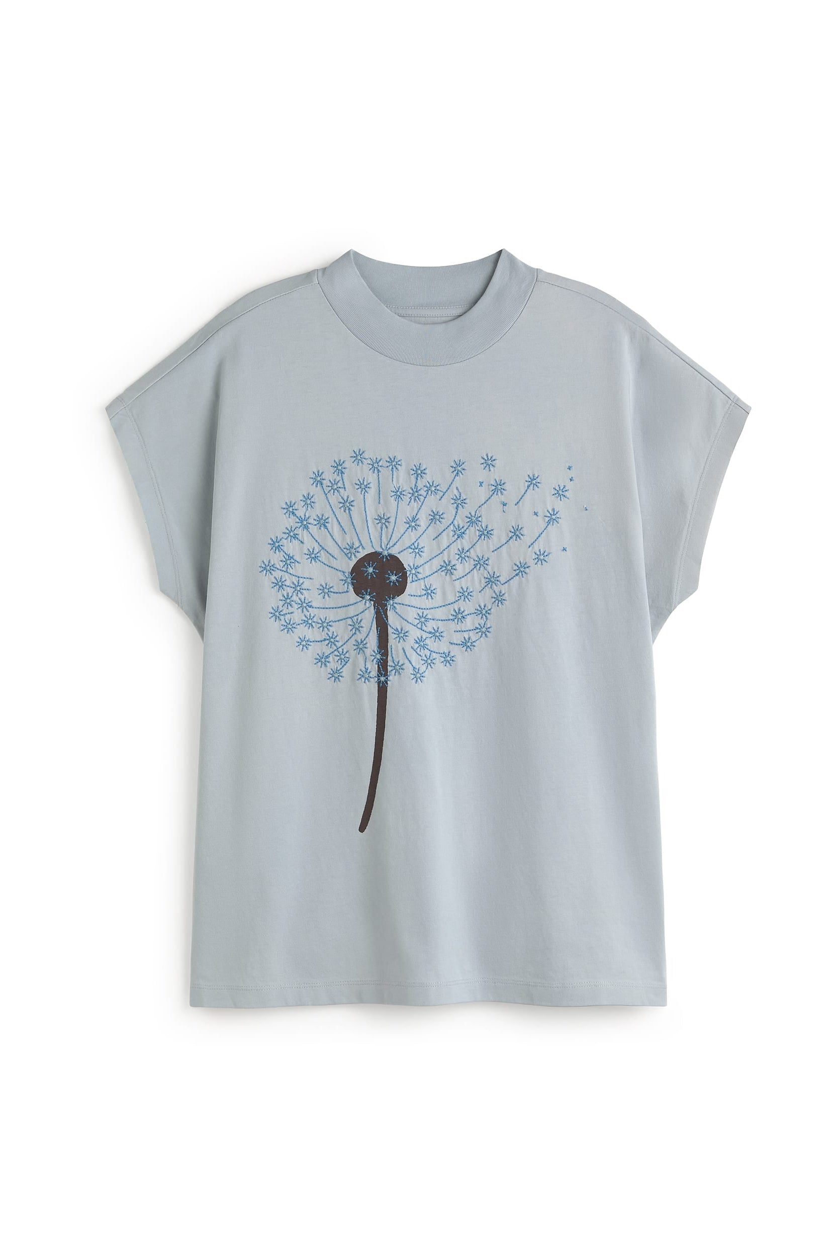 Thinking MU Volta Dandelion Blue T-Shirt aus Bio-Baumwolle – Youmee.market Schweiz