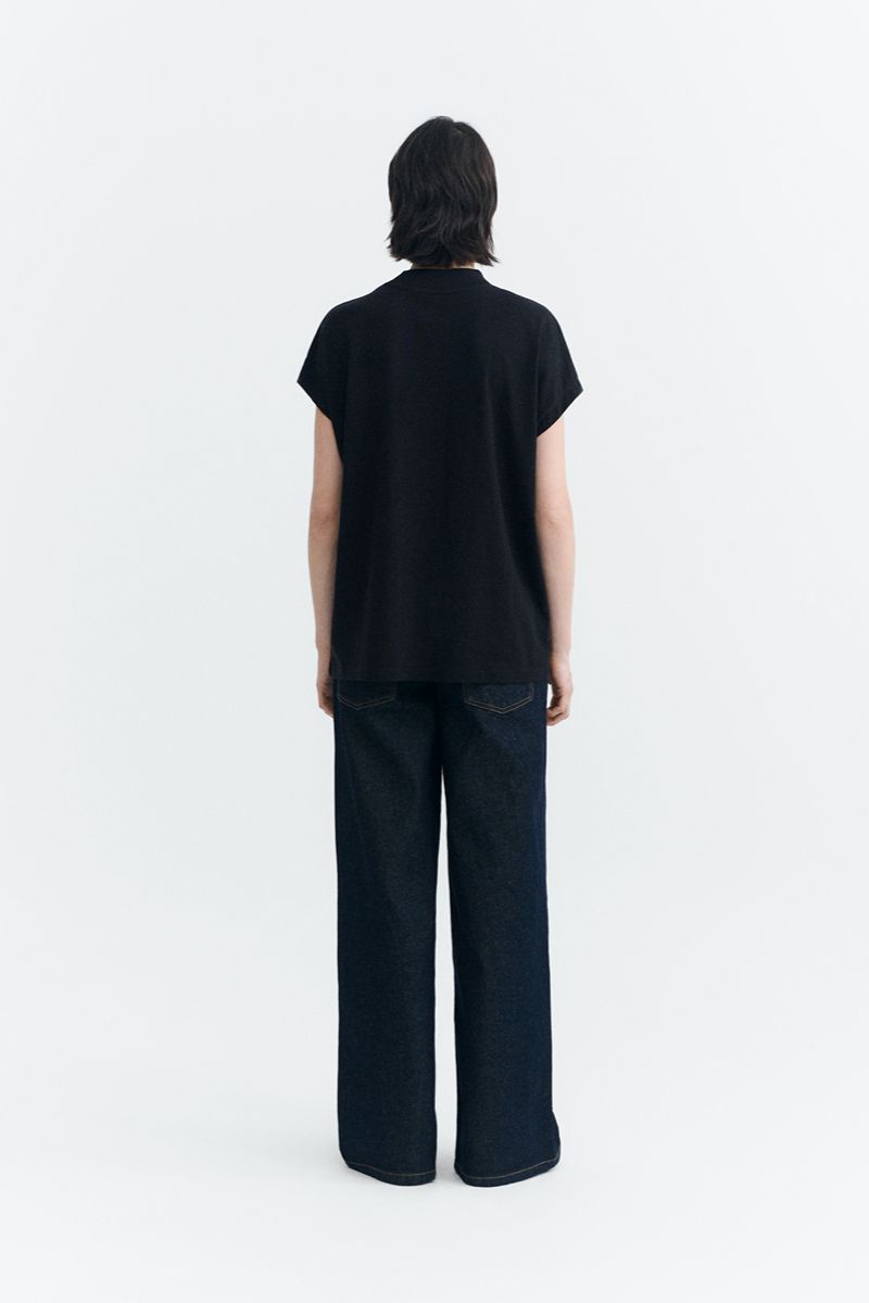 Thinking MU Volta Mandarinas Damen T-Shirt in Schwarz Rückansicht – Youmee.market Schweiz