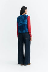 Weste Jay Blue Lotus Jacquard