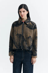 Jacke Kendra Camel Lotus Jacquard Brown