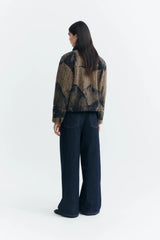 Jacke Kendra Camel Lotus Jacquard Brown