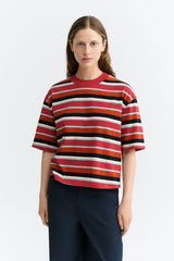 Thinking MU Lena Kiki Stripes Damen T-Shirt Multicolor aus Bio-Baumwolle – Youmee.market Schweiz