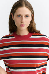 Thinking MU Lena Kiki Stripes Oversized T-Shirt Damen mit buntem Streifenmuster