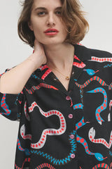 Blusenshirt Boxy Snake