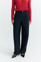 Thinking MU Marissa Barrel Hose Damen Navy aus Bio-Baumwolle – Youmee.market Schweiz
