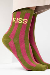 Socken Striped Kiss