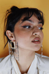 Ohrschmuck Acryl Transparent Square