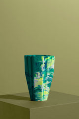 Jesmonit Vase in Smaragdgrün und Gelb von Misshandled im Youmee.market in Bern