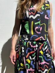 Top Scribble Shell Black