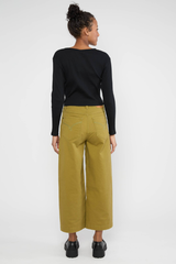 Hose High Waist Culotte disco legs green