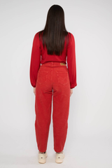 Hose High Waist Olotte folkloric iconic red
