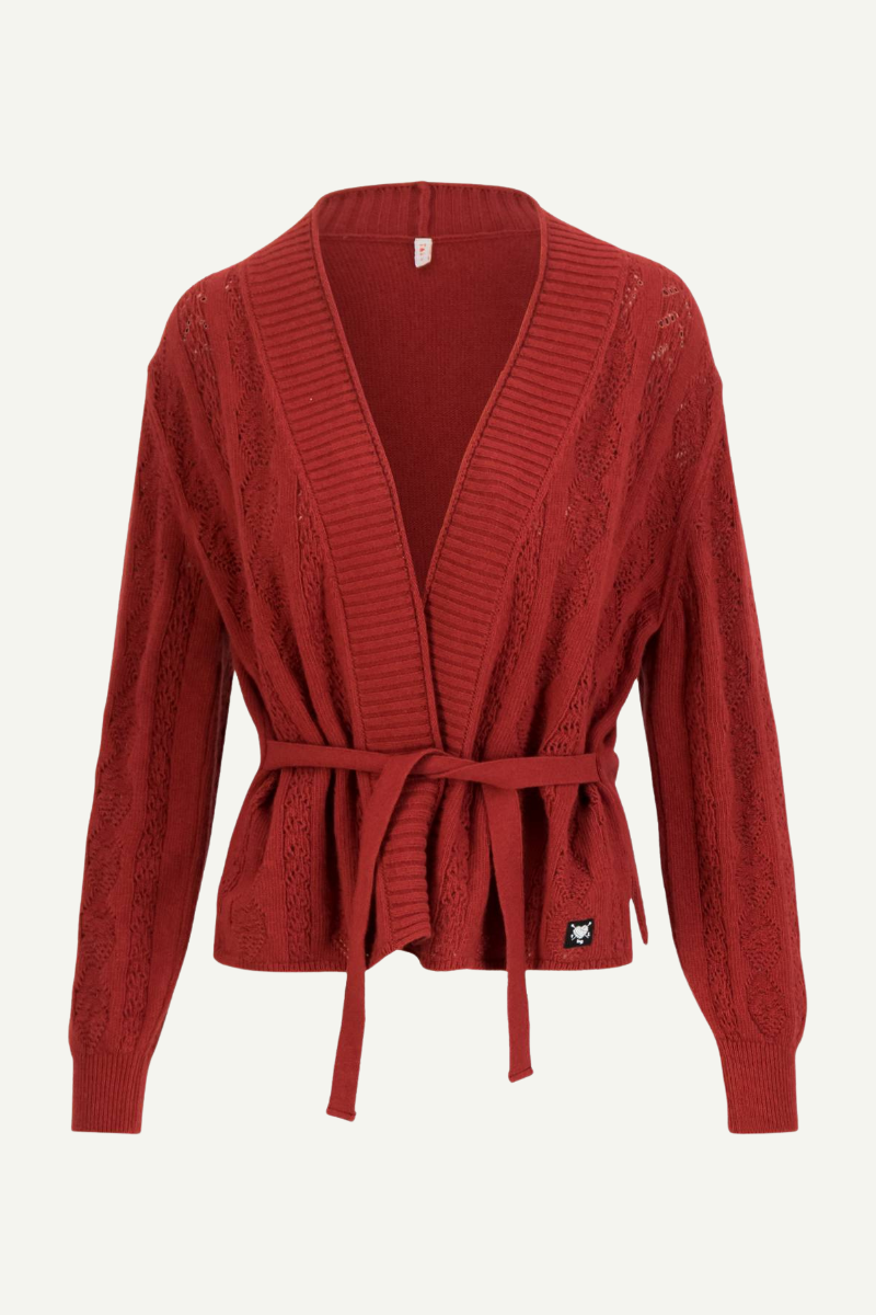 Strickjacke Fine Craft Cocoon Wicked Love Red
