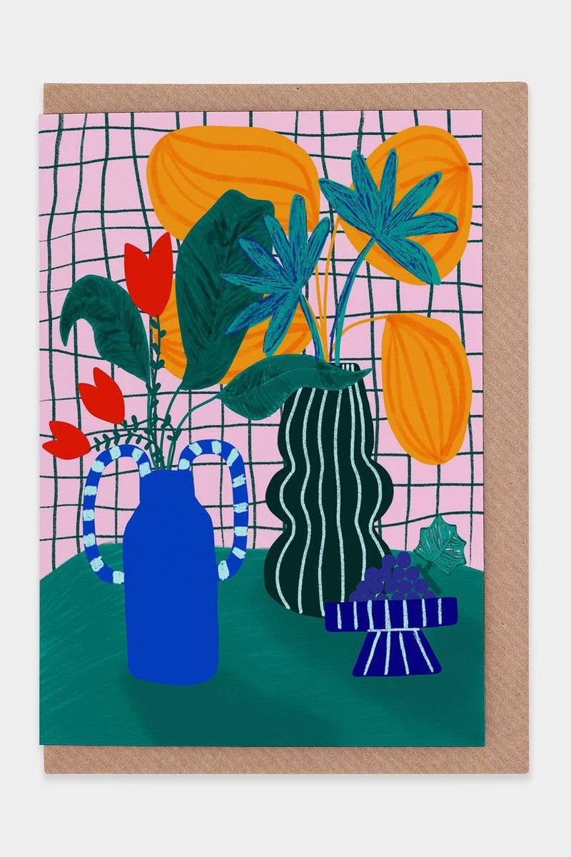 Postkarte Grapes and Leafs