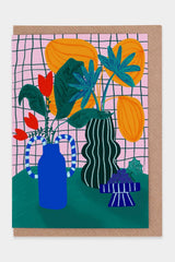 Postkarte Grapes and Leafs