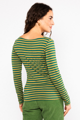 Longsleeve Sweet Sailorette Green Rider Stripes