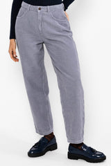 Cord Hose High Waist Olotte Morning Dawn Corduroy Blue