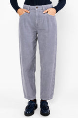 Cord Hose High Waist Olotte Morning Dawn Corduroy Blue