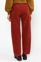 Cord Hose High Waist Olotte Burnt Earth Corduroy Brown