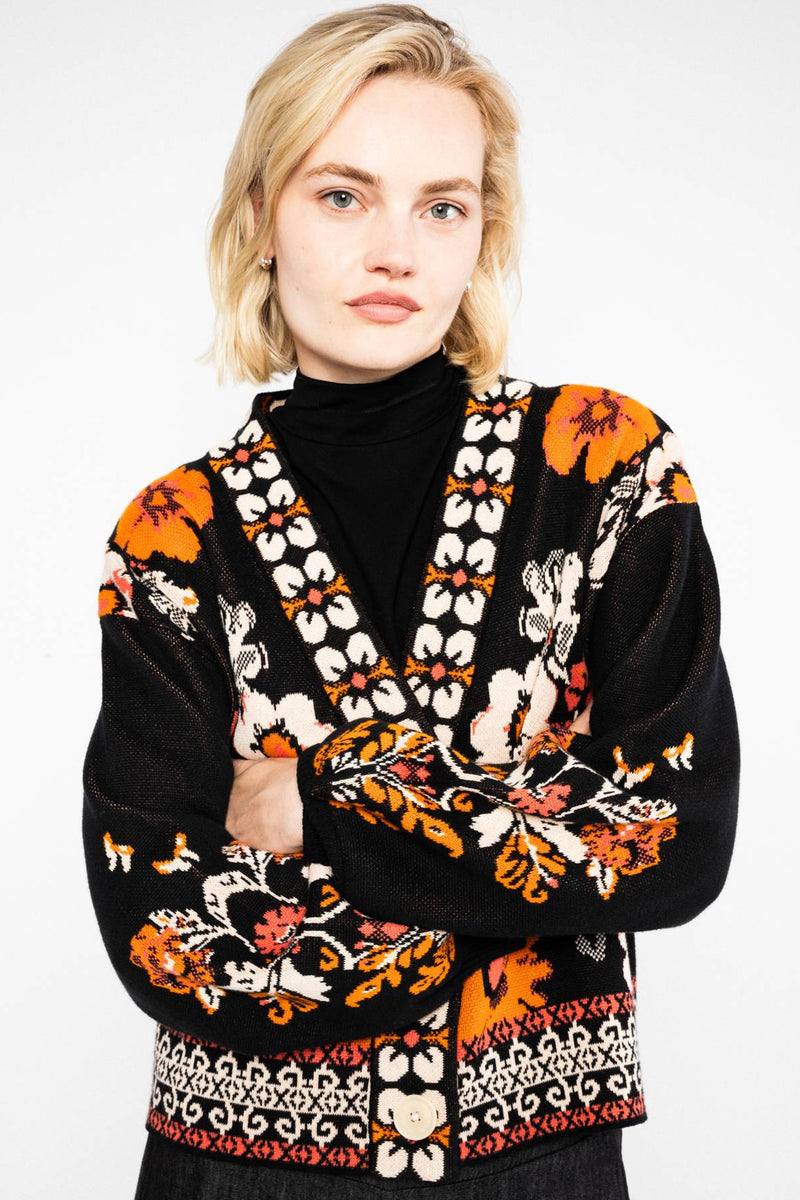 Cardigan Charming Storyteller Opulent Rose Carpet
