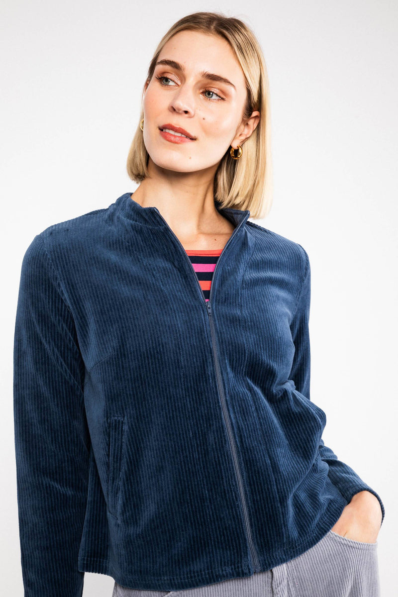 Cardigan Jolly Zip Up Blue Grape Taste