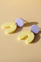 Ohrschmuck Arch Lilac-Yellow