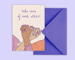 Postkarte "take care of each other"