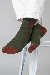 Socken Heart Dark Green