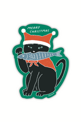 Sticker "Black Christmas Cat"