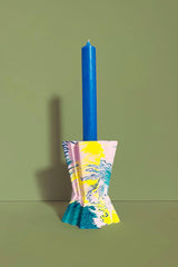 Jesmonit Kerzenständer in Smaragdgrün und Gelb