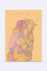 Postkarte "love you from afar yellow"