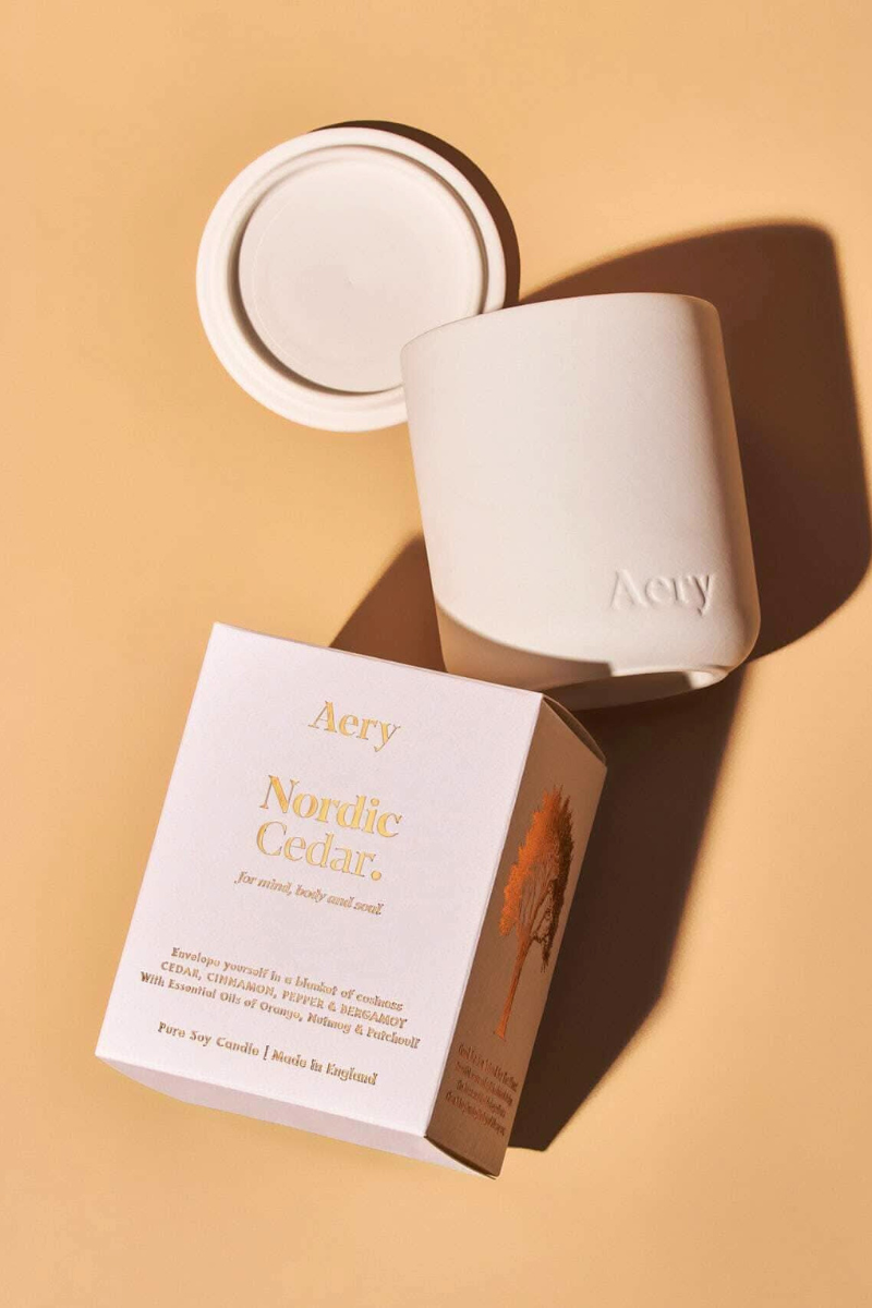 Duftkerze Nordic Cedar Tongefäss