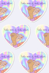 Sticker "take care of each other"